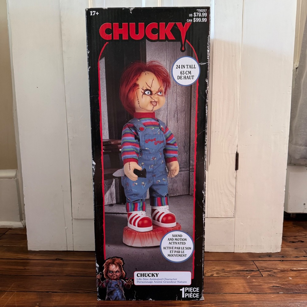 Gemmy Chucky Life-Size 24" Animated Character Sound Motion Horror Prop 223214